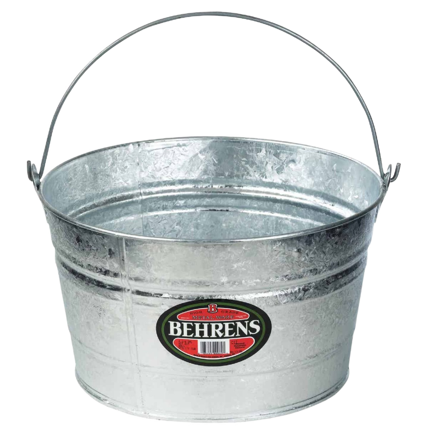 Galvanized steel pail with metal handle for cleaning, waste baskets, and trash can tasks under $50 collection