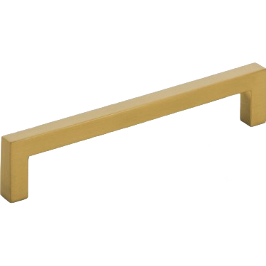 Satin bronze 128mm cabinet pull with modern square bar design in hardware and furniture accessories collections