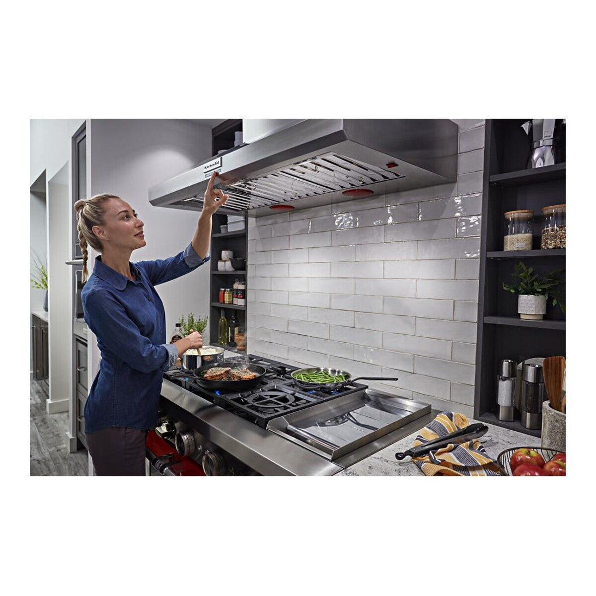 48'' 585 or 1170 CFM Motor Class Commercial-Style Wall-Mount Canopy Range Hood