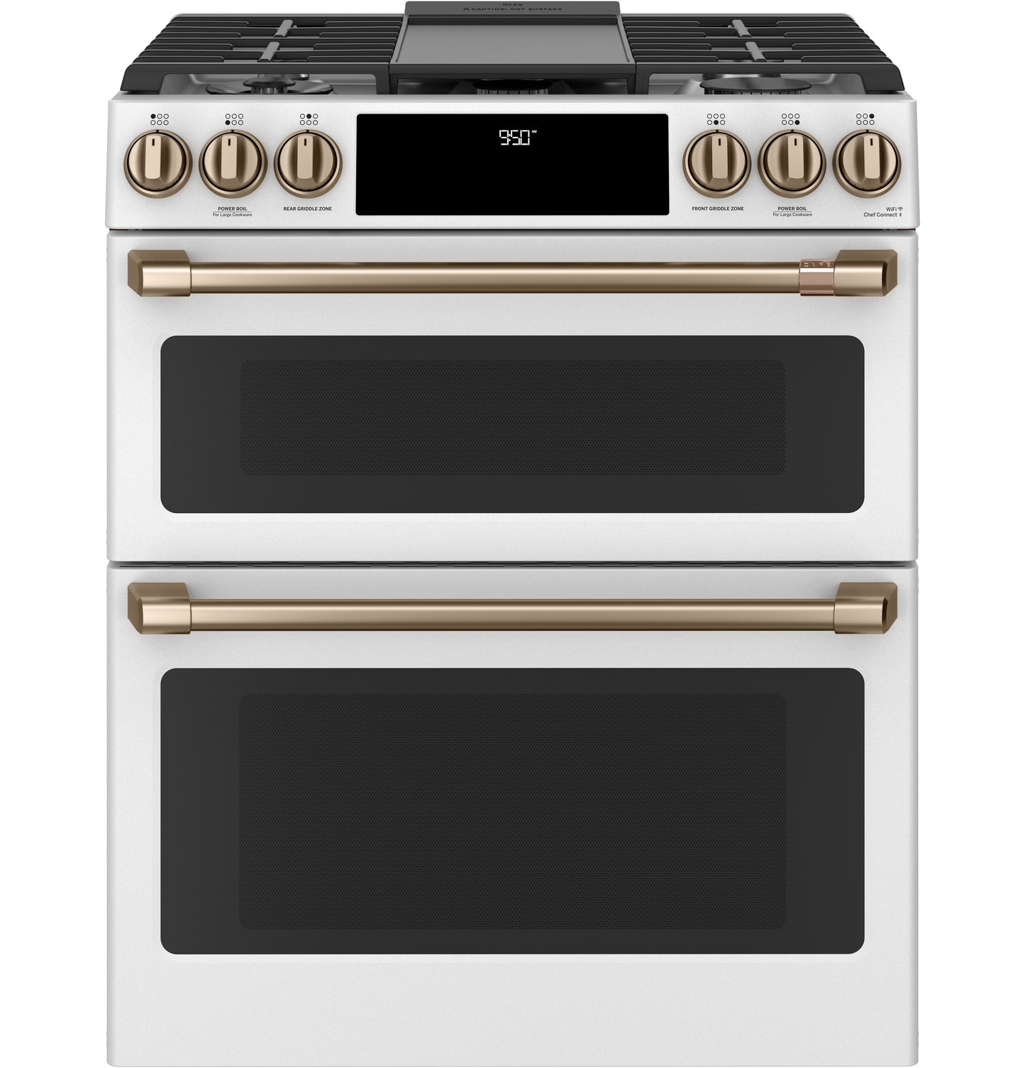 CAFÉ™ 30" Smart Slide-In, Front-Control, Dual-Fuel, Double-Oven Range with Convection