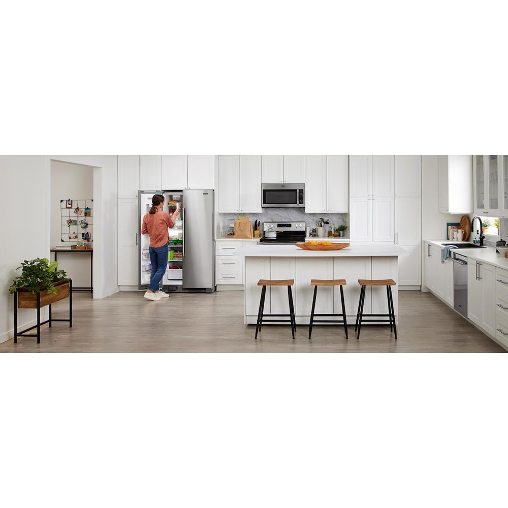 36-Inch Wide Side-by-Side Refrigerator with Exterior Ice and Water Dispenser - 25 Cu. Ft.