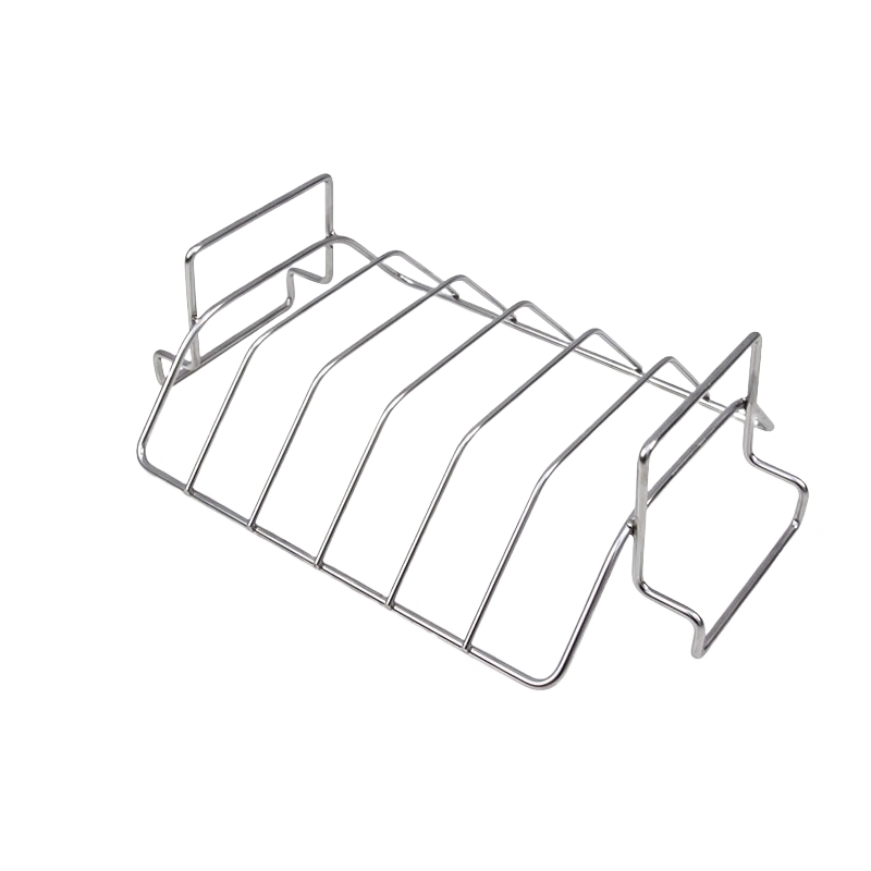 Stainless steel rib and roast rack for grilling, fits large ceramic cookers in outdoor living and grill accessories collections