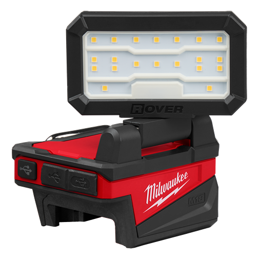 Compact Milwaukee utility light with folding LED panel and USB ports, ideal for work lights under $100 collection