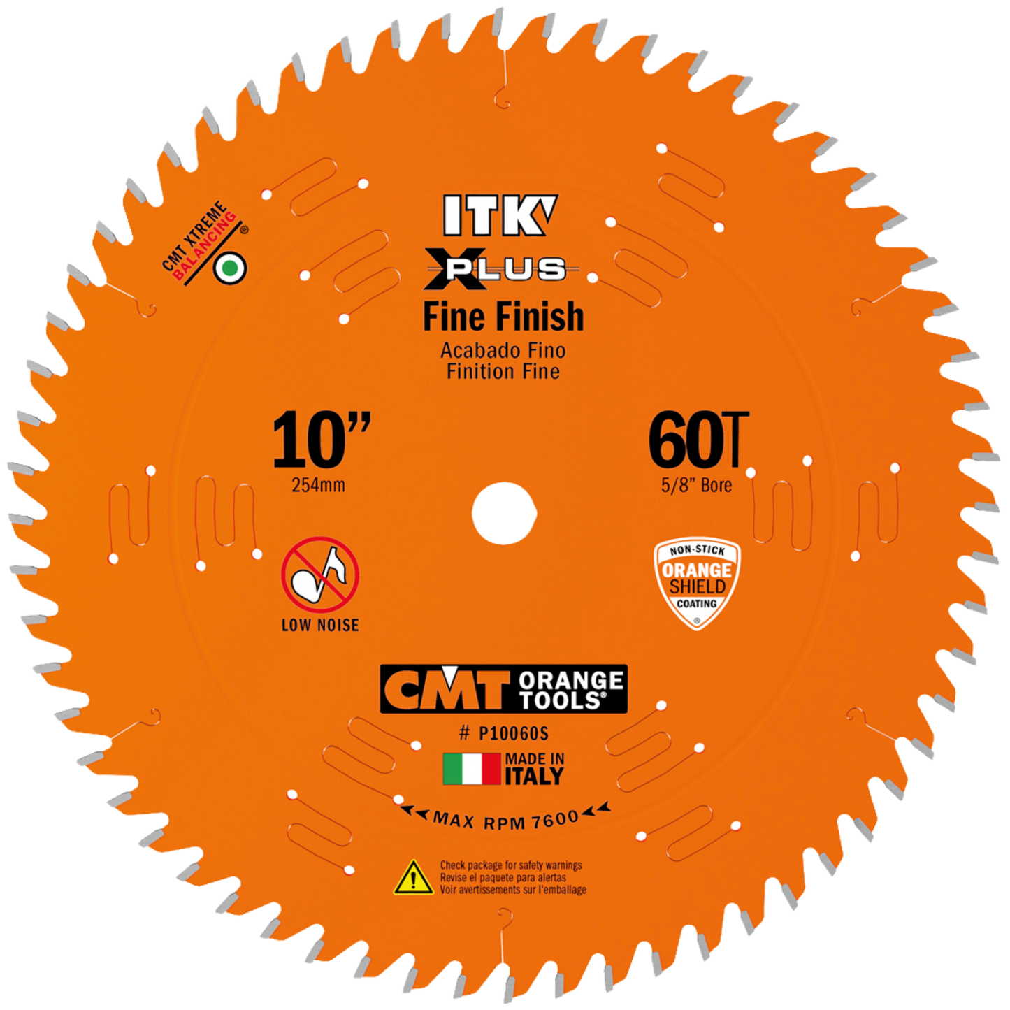 CMT Orange Tools 10" 60T Itk-Xplus® Finish Sliding Compound Saw Blade