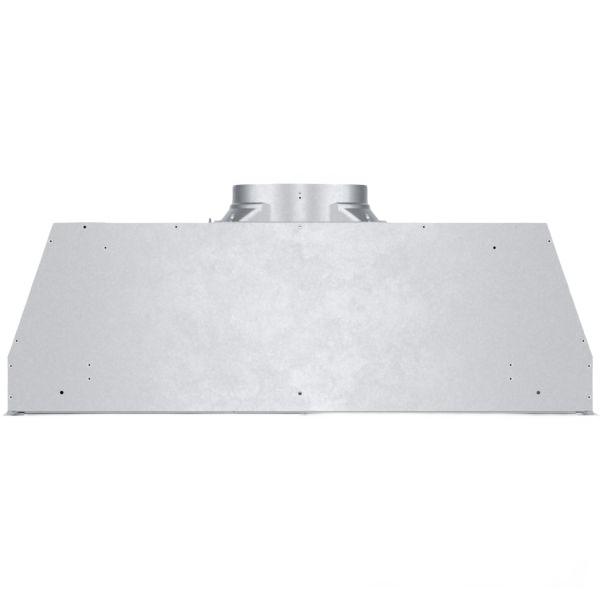 Stainless steel custom insert hood for kitchen ventilation from Thermador Over the Range Hoods collection