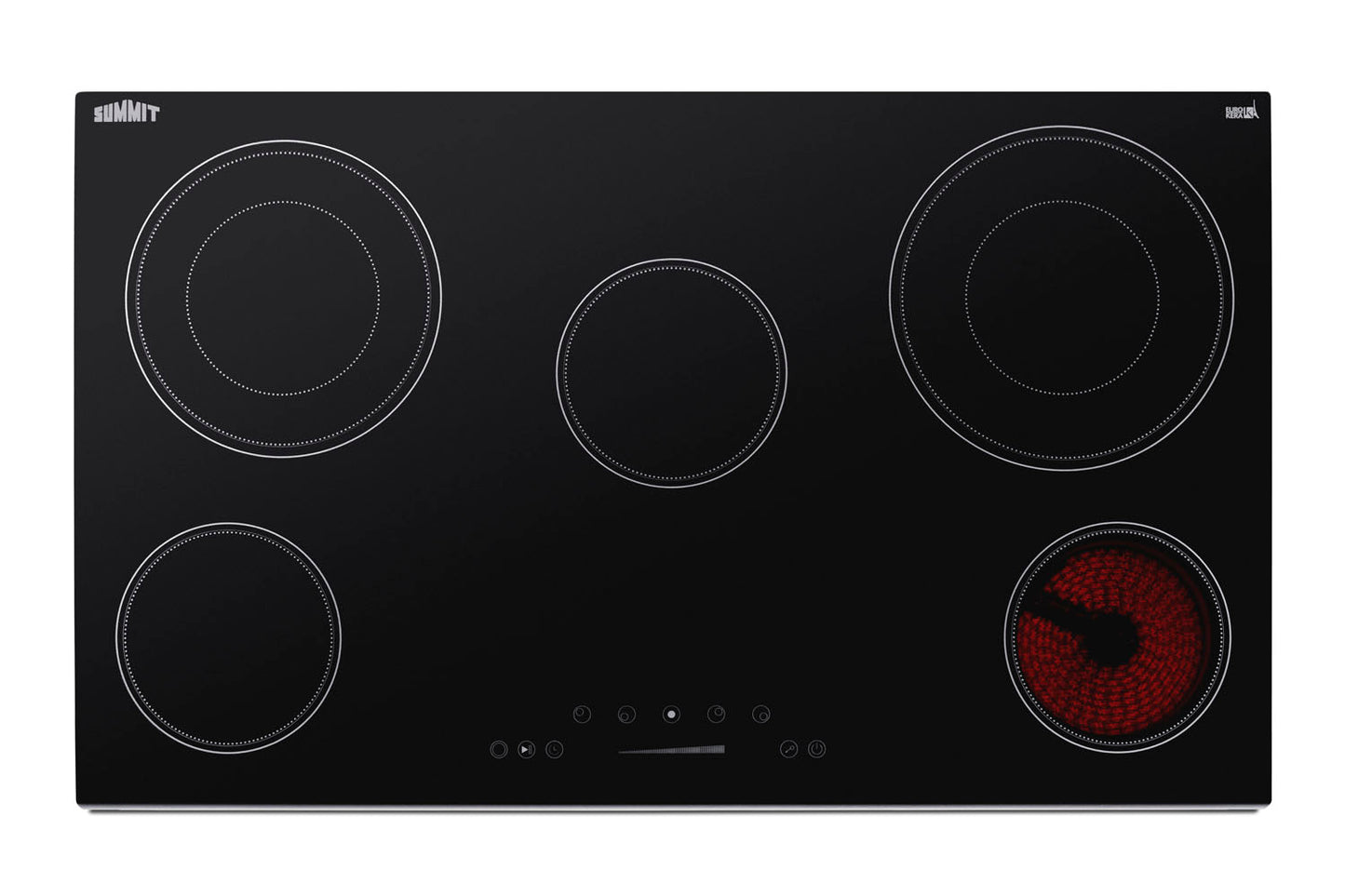 36" Wide 208-240V 5-Burner Radiant Cooktop