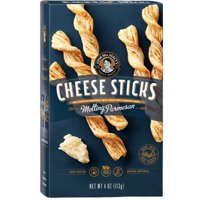 Box of artisanal melting parmesan cheese sticks snack in Chips & Snacks and Food & Beverage collections under $50