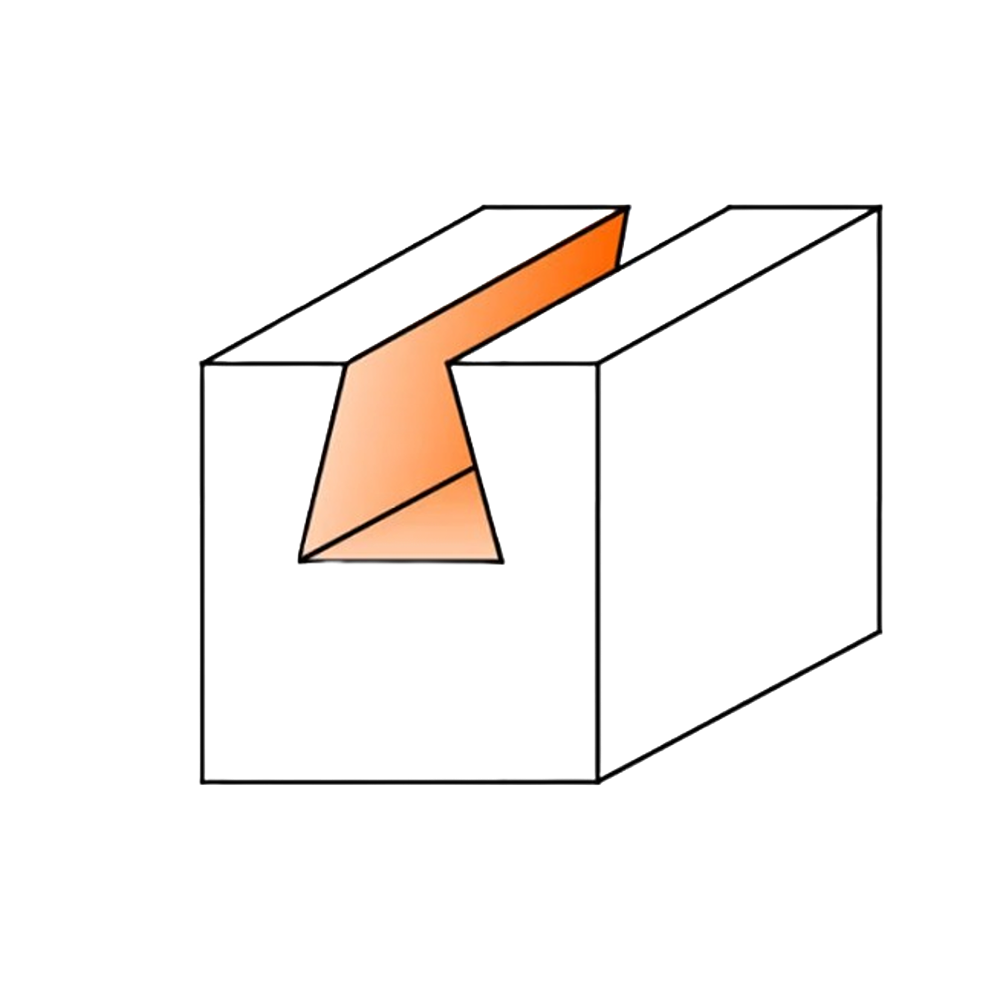 CMT Orange Tools 1/2” x 1/2" x 2-1/8" Dovetail Bits, 1/4" Shank, Rh