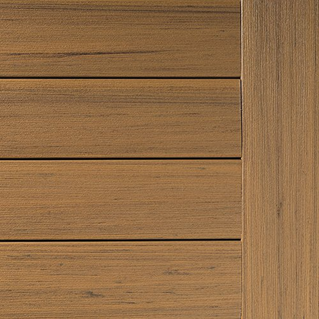 Textured coconut husk fascia board panel in warm brown tone for exterior home improvement projects and trim applications