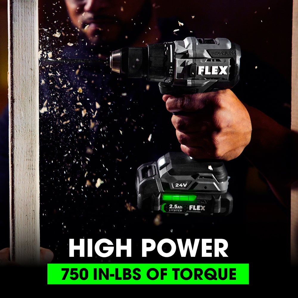 FLEX 24V Drill Driver, Impact Driver, Reciprocating Saw, and Work Light Kit