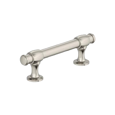 Satin nickel 3-inch center-to-center cabinet pull for furniture hardware and home improvement collections