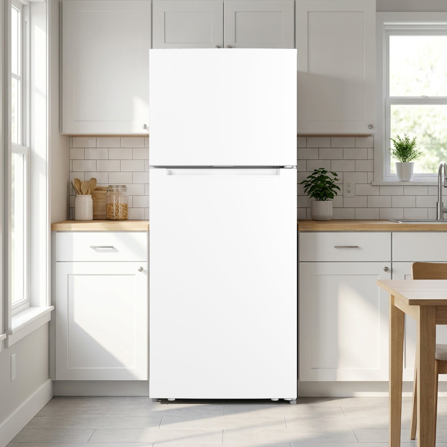 Element Electronics 17.6 cu. ft. Top Freezer Refrigerator, Ice Maker Ready - White, ENERGY STAR (ENR18TFGCW)