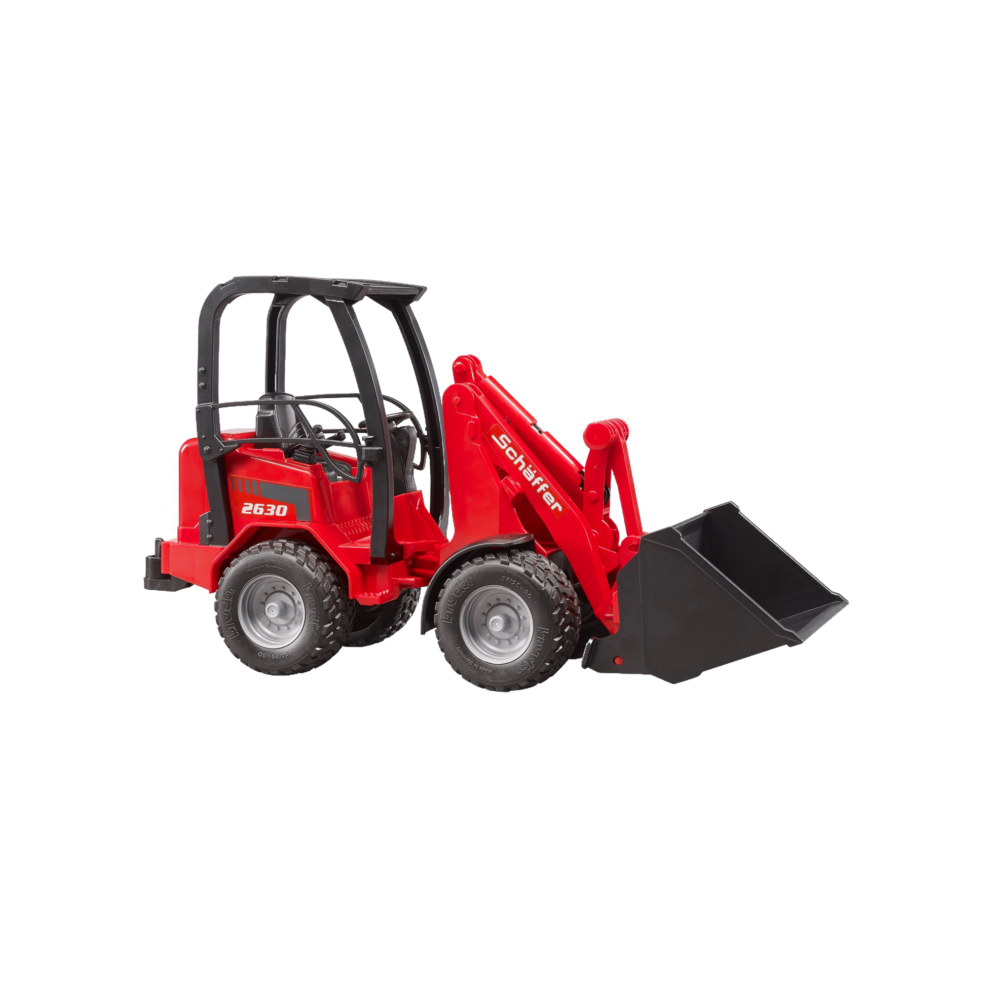 Red Bruder Schaeffer compact loader toy with articulated arm in Vehicles & Remote Controlled Toys and Bruder Toys collections