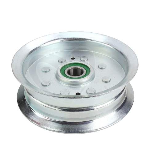 Metal idler pulley with sealed bearing designed for equipment maintenance and home improvement tasks