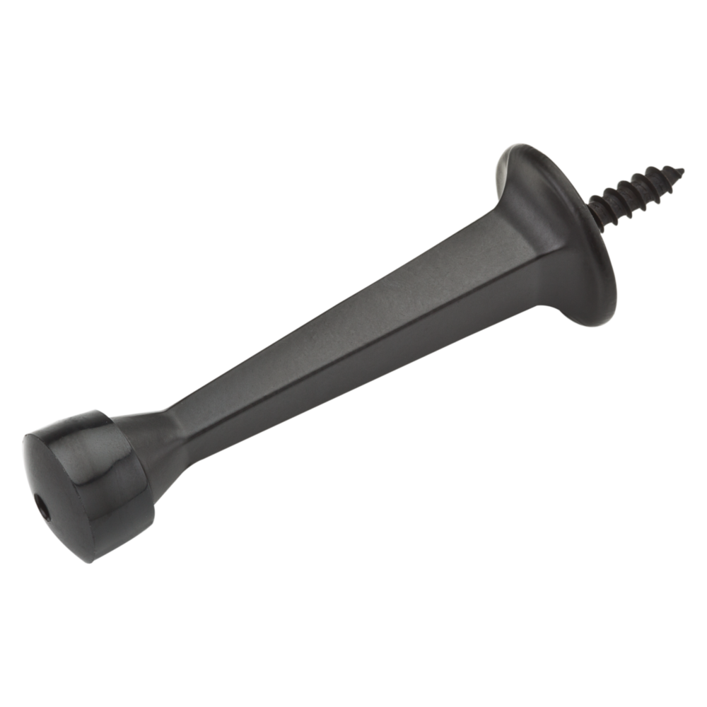 Oil rubbed bronze rigid door stop with screw base for wall protection in door accessories and home improvement tools collections