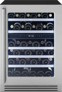 Presrv Pro Wine Cooler, 24in Under Cabinet, SS+Glass, Reverse Door, 2 Zone