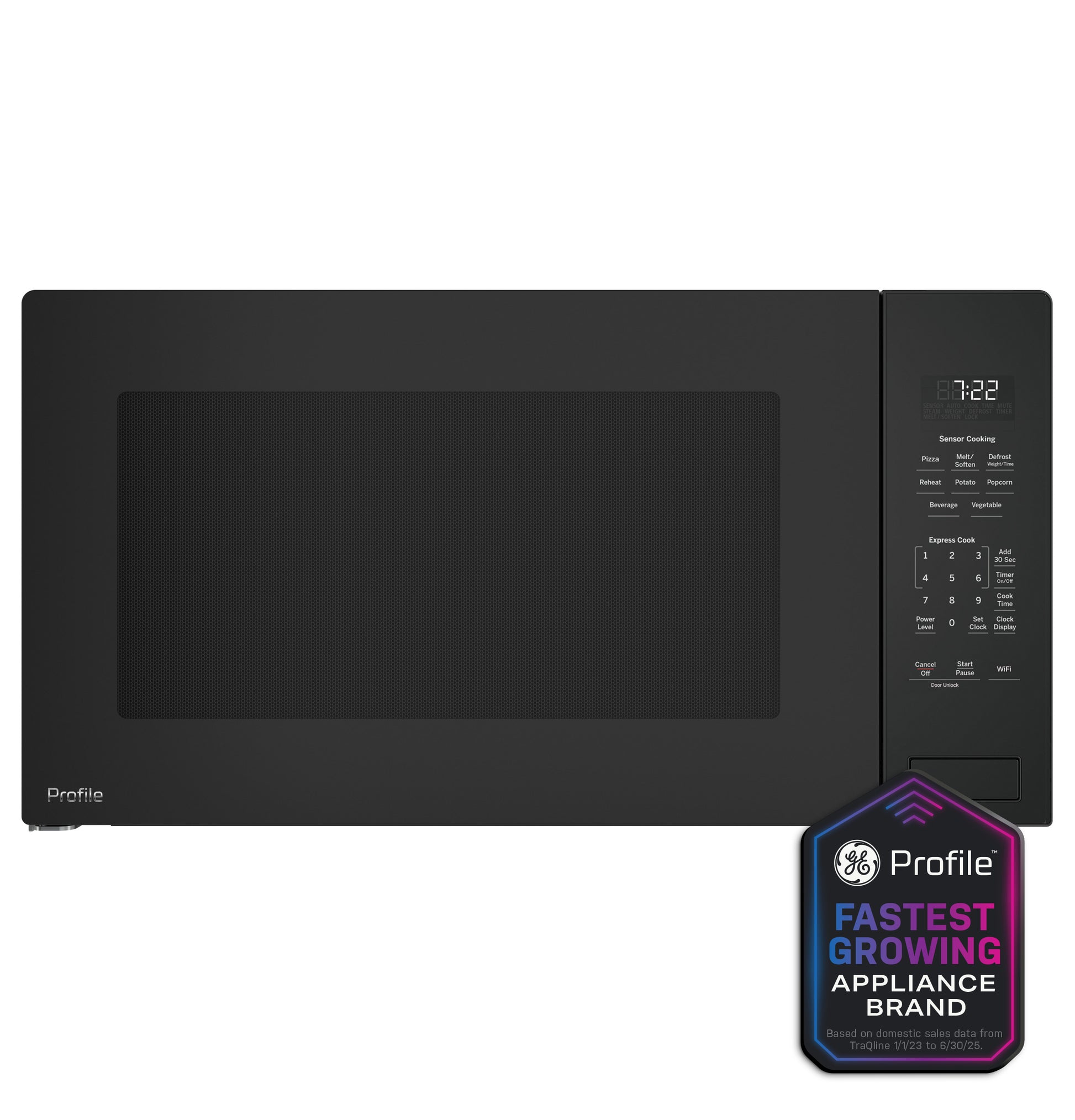 Matte black built-in sensor microwave oven with digital controls from Microwaves and Kitchen & Kitchenware collections