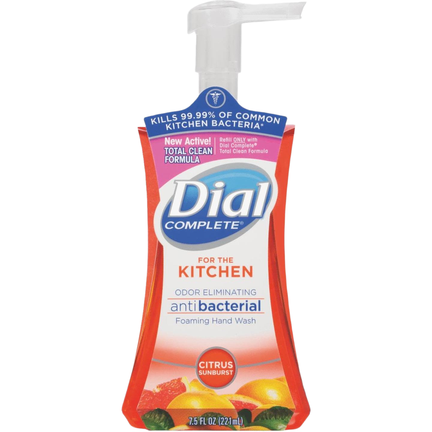 Dial Complete Citrus Sunburst foaming hand wash in a pump bottle, antibacterial and odor eliminating in Health & Beauty collection