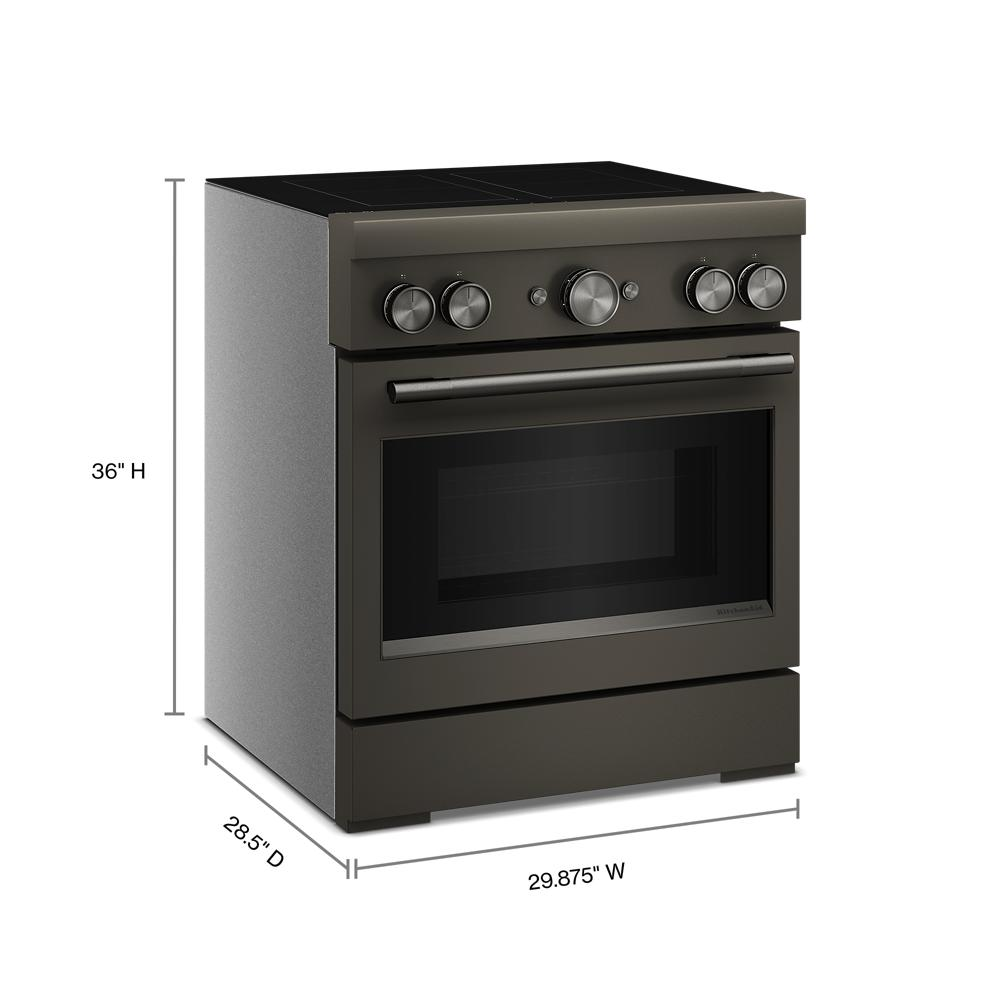 30-Inch 4-Element Induction Freestanding Commercial-Style Range with Air Fry