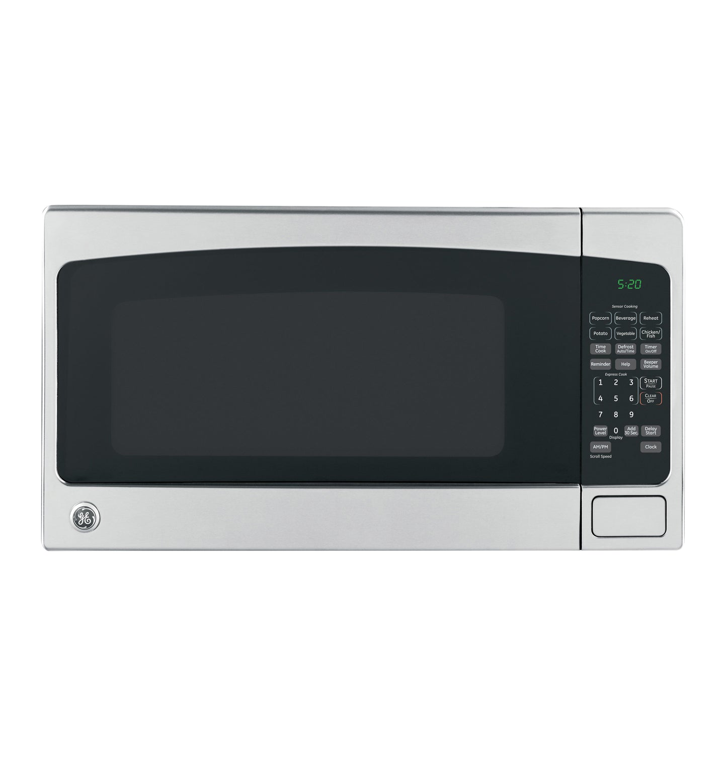 Stainless steel countertop microwave oven with digital touchpad and LED display from Microwaves collection