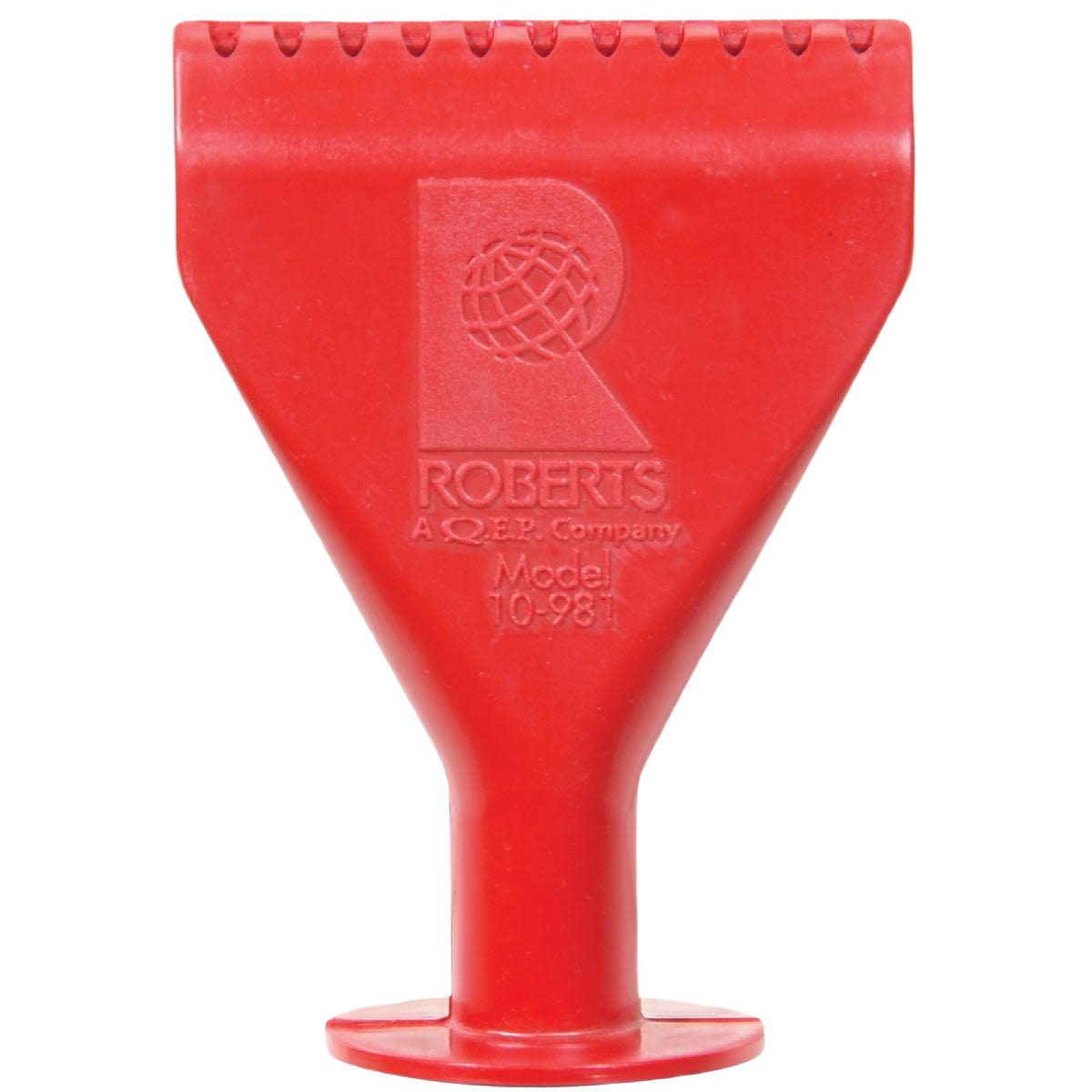 Red plastic V-notch adhesive spreader for caulking guns in paint and glue supplies under fifty dollars