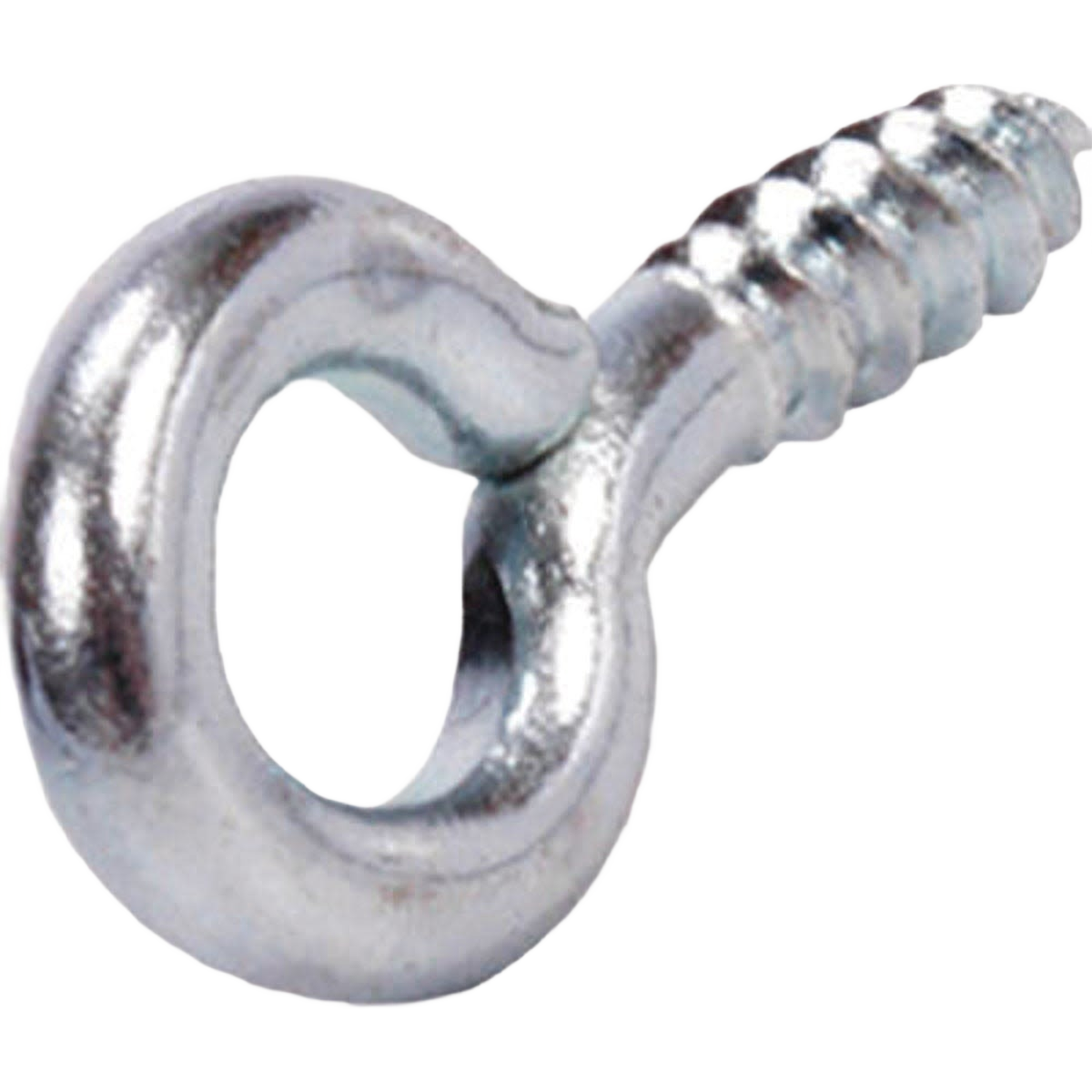 Zinc-coated steel screw eye for securing and hanging tasks in hardware and fasteners collections