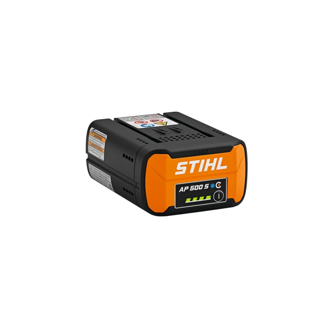 Compact STIHL lithium-ion battery pack in black and orange for tools and home improvement applications