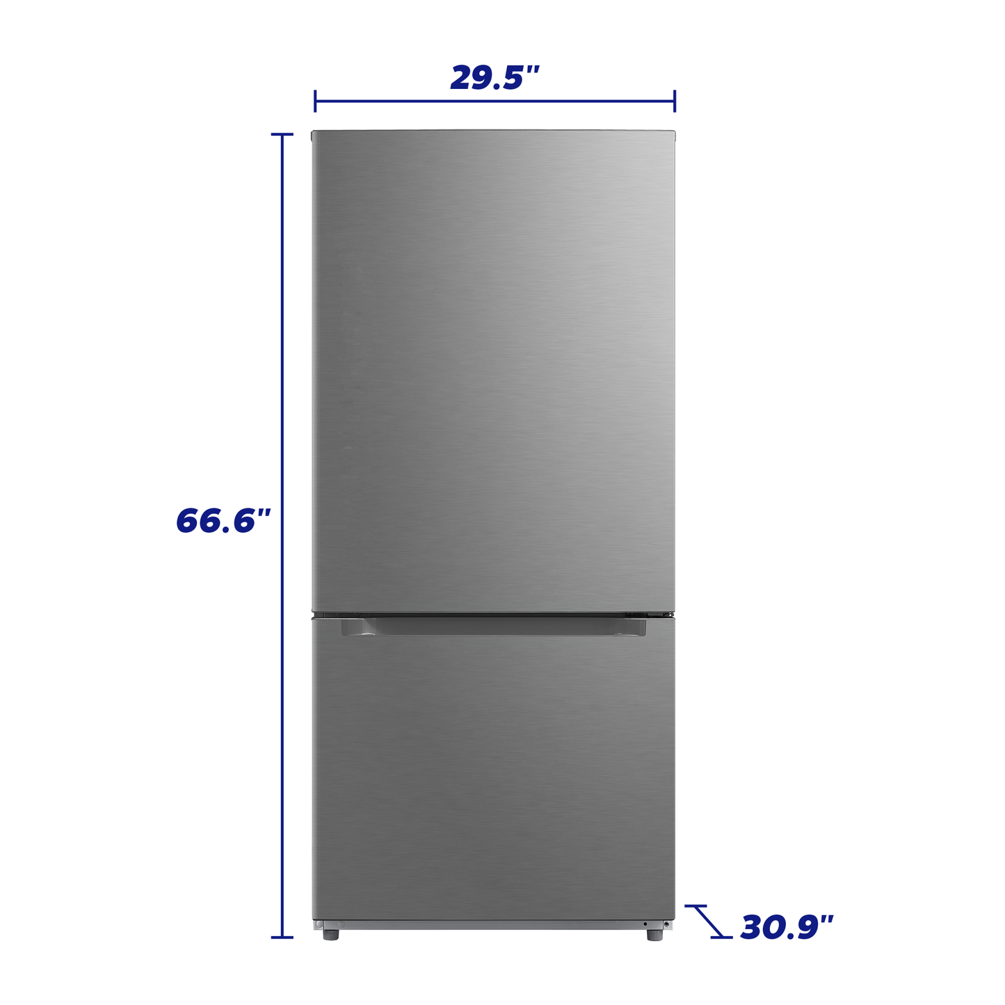 Element Electronics 18.7 cu. ft. Bottom Freezer Refrigerator - Stainless Steel, ENERGY STAR (ERBM19CBS)