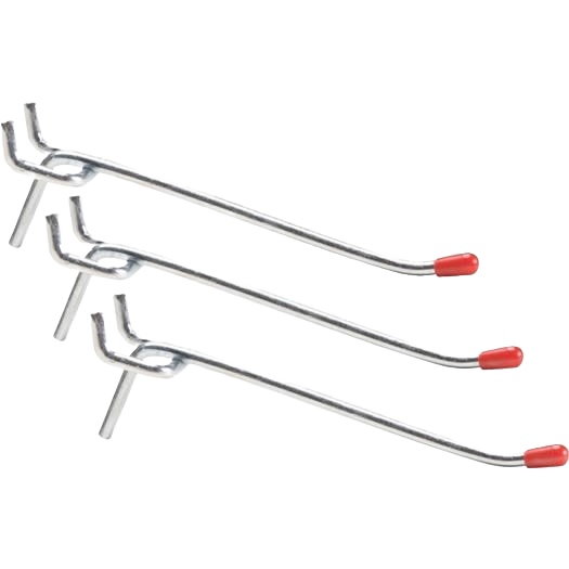 Do it Best 4 Inch Light Duty Safety Tip Straight Pegboard Hooks, 3-Count