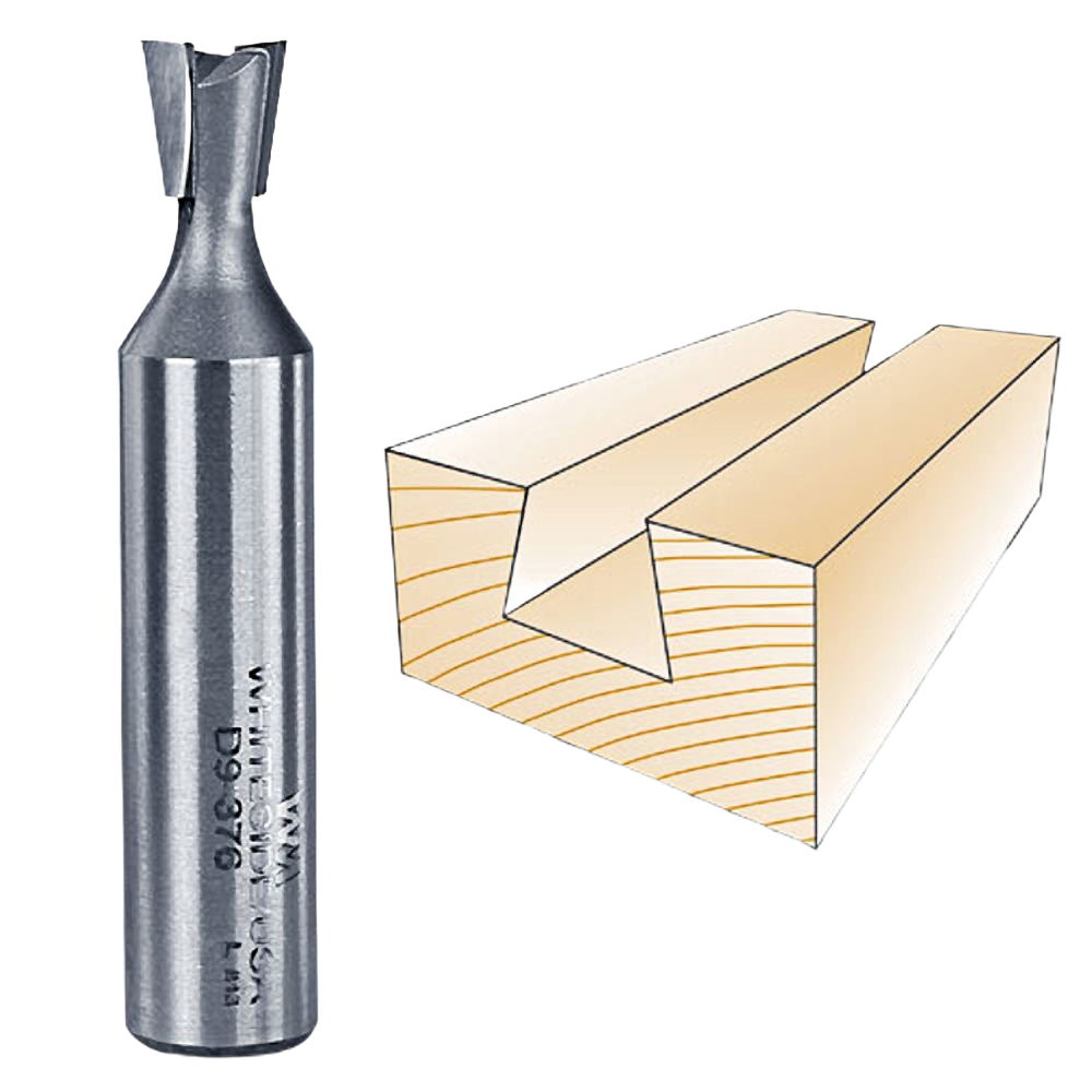 Whiteside router bit with 9-degree angle for dovetail joints in tool accessories and power tool collections under $50