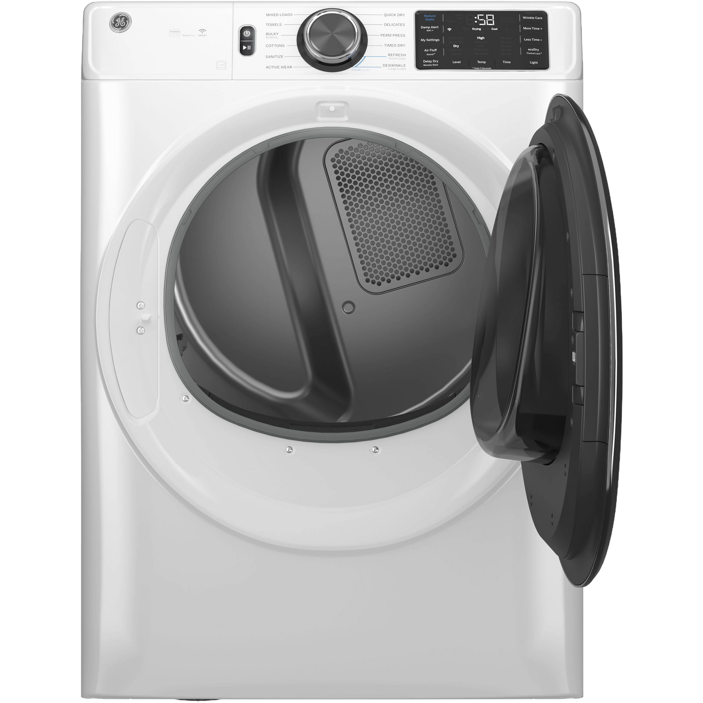 GE® ENERGY STAR® 7.8 cu. ft. Capacity Smart Front Load Gas Dryer with Steam and Sanitize Cycle