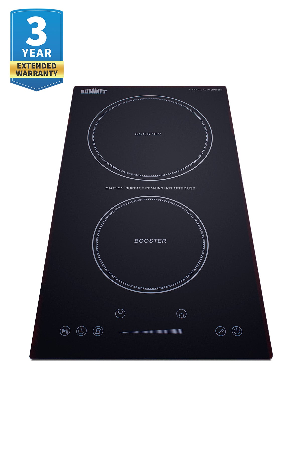 12" Wide 208-240V 2-Zone Induction Cooktop With Safety Shutoff