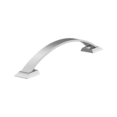 Sleek polished chrome cabinet pull with curved design for furniture hardware and home improvement projects under $50 collections