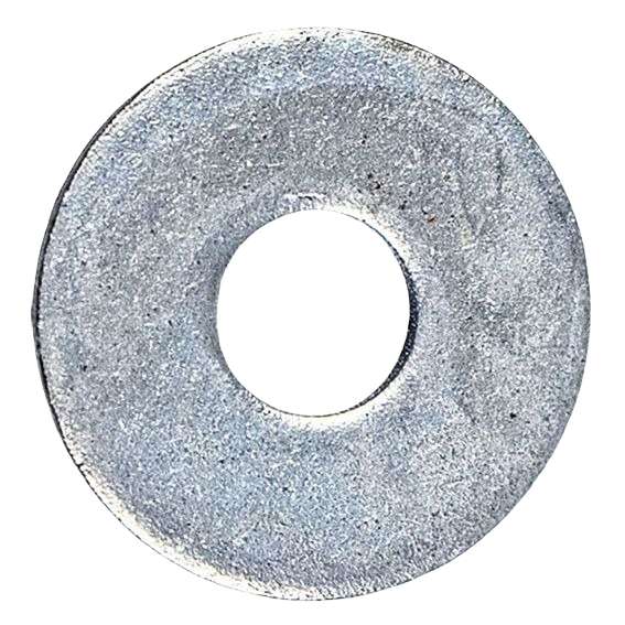 Round steel washer with central hole for hardware and John Deere parts in nuts, bolts, and washers collection