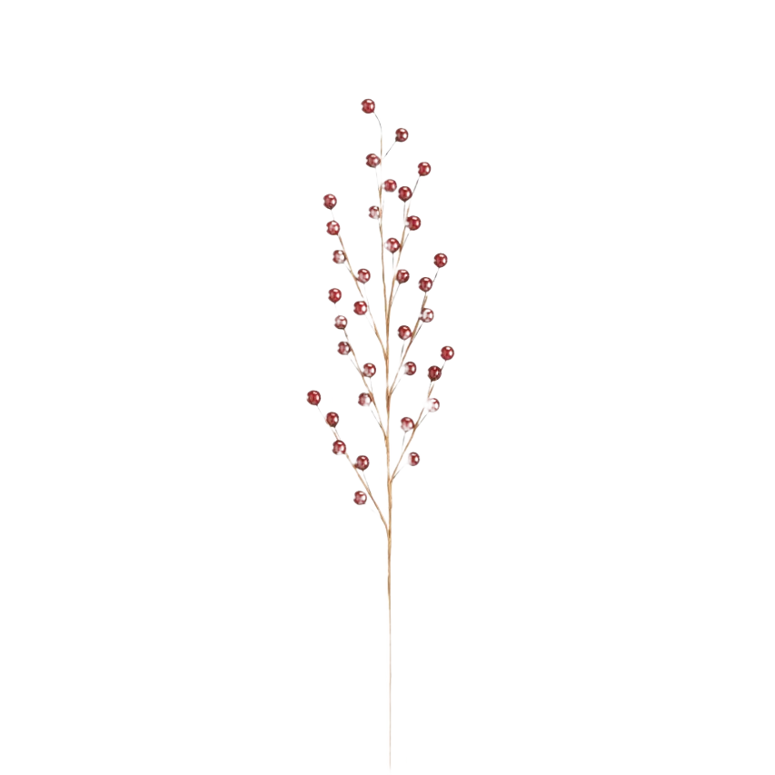 Decorative burgundy berry spray branch for Christmas Ornaments & Tree Decorations and holiday decor under $50