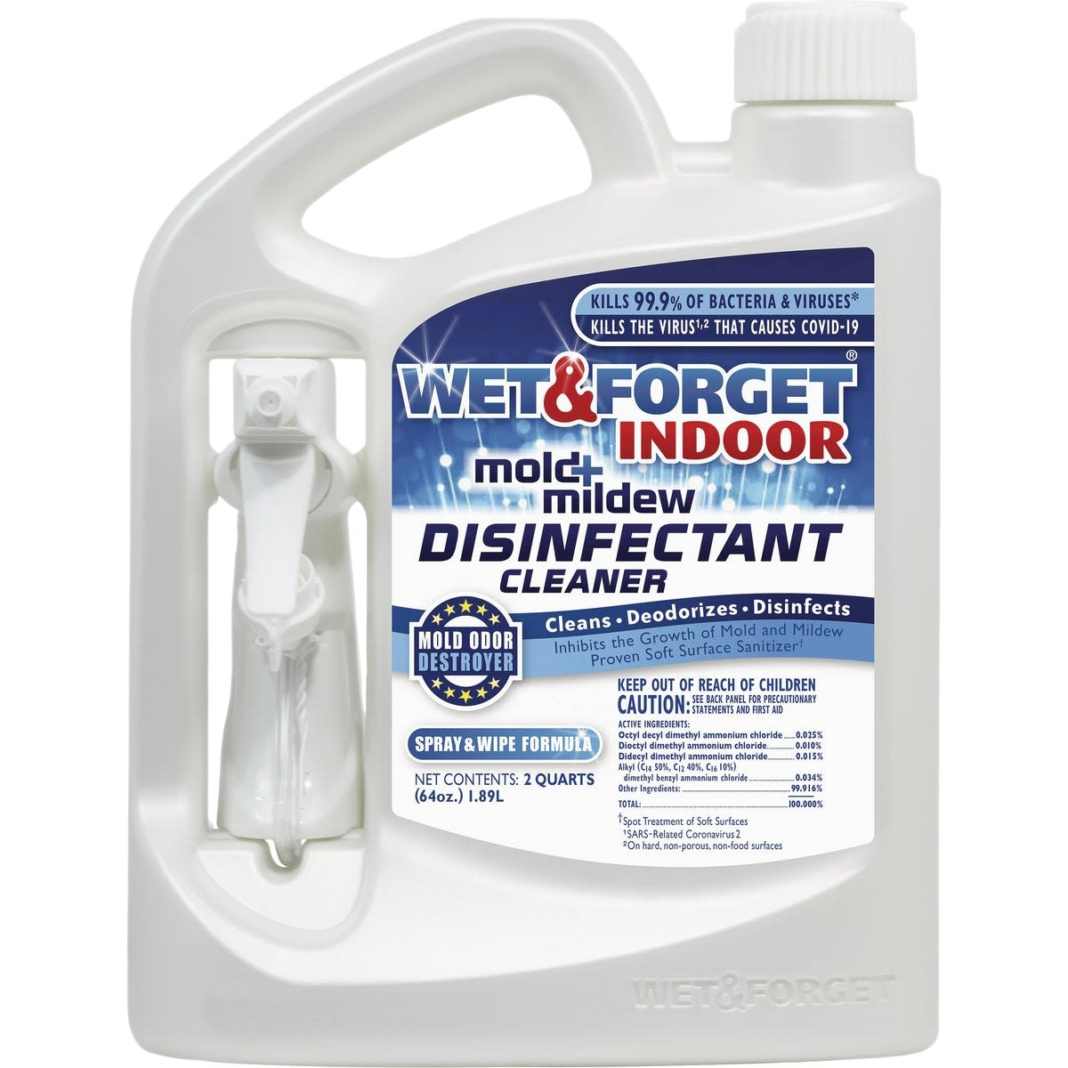 64 oz mold and mildew disinfectant cleaner with spray for indoor use in cleaning supplies under $50 category
