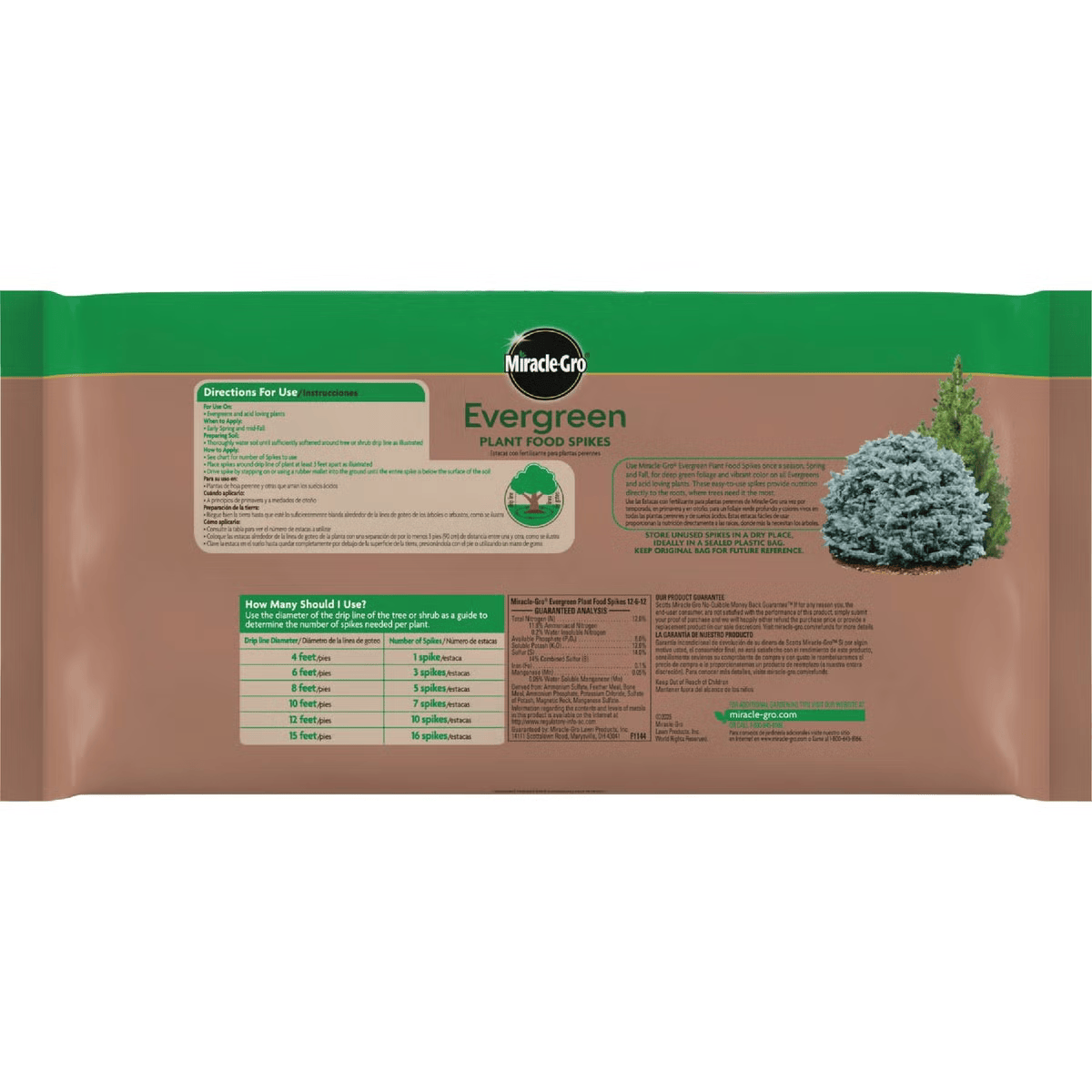 Miracle-Gro Evergreen Plant Food Spikes, 12-Pack