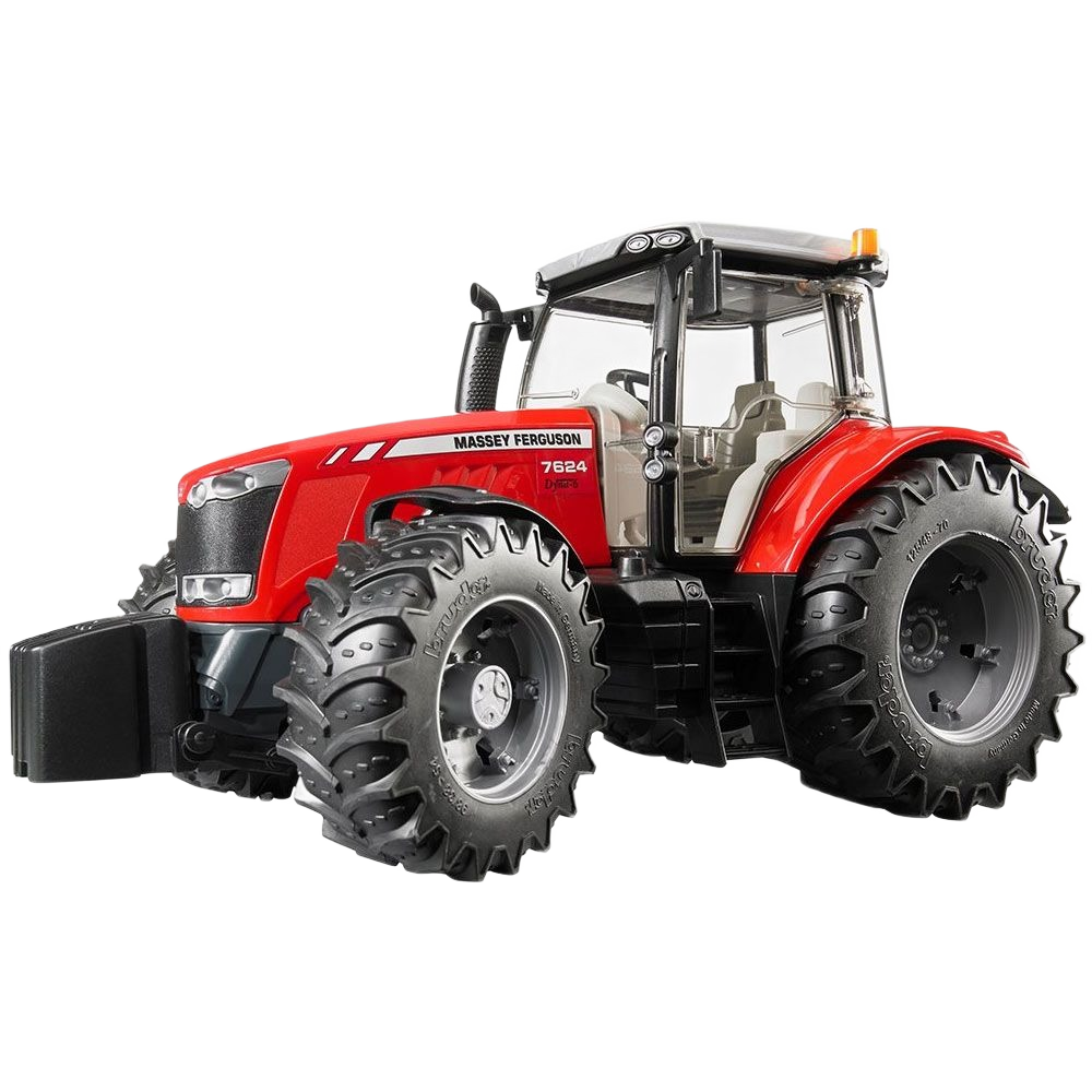 Red and black Bruder toy tractor model with detailed tires and cabin in Vehicles & Remote Controlled Toys collection