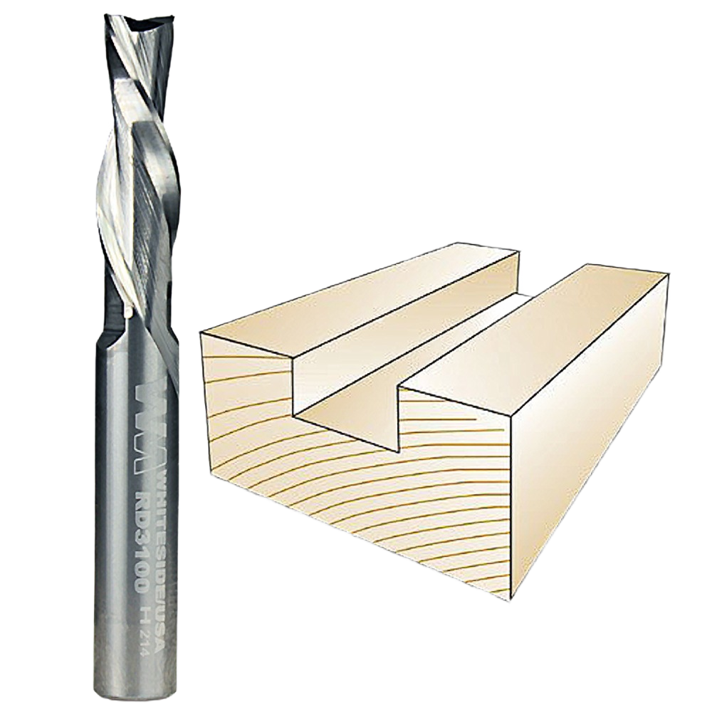 Spiral downcut router bit with 5/16 inch shank for clean, precise cuts in wood tool accessories under $50 collections