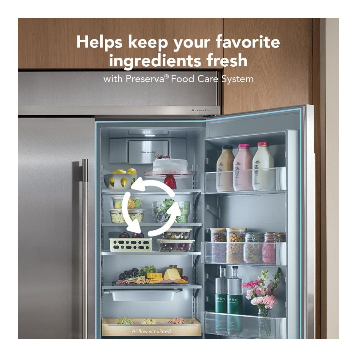 25.1 Cu. Ft. 42-Inch Built-In Side-by-Side Refrigerator with Exterior Water and Ice Dispenser with Measured Fill in PrintShield® Stainless Steel