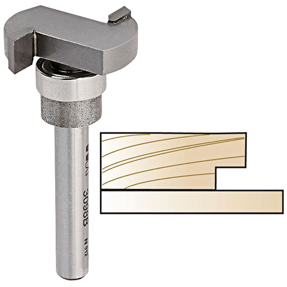 Whiteside slot and undercut router bit with bearing for shaping precise grooves in woodworking tool accessories