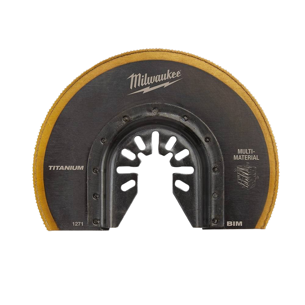 Bi-metal circular saw blade with titanium coating for multi-material cutting in woodworking and power tool accessories collections