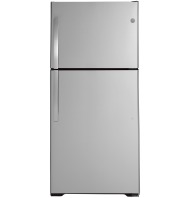 stainless steel top-freezer refrigerator with sleek handles in refrigerators and kitchenware collection