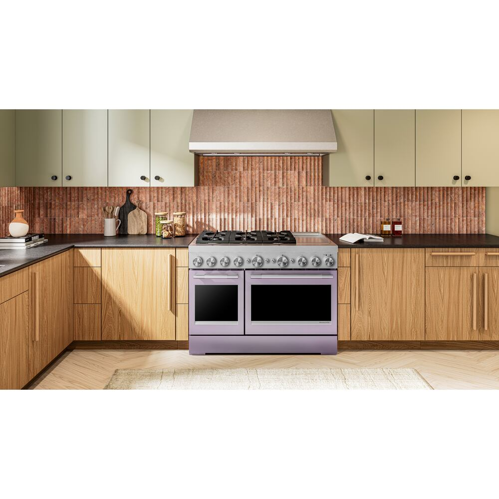 48-Inch 6 Burner Commercial-Style Dual Fuel Range with Griddle