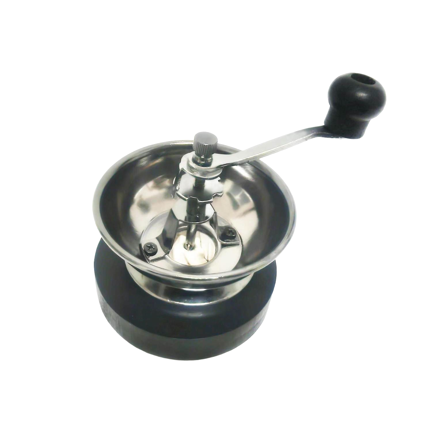Manual coffee grinder with stainless steel bowl and black handle for kitchen gadgets and small appliances collections under $50