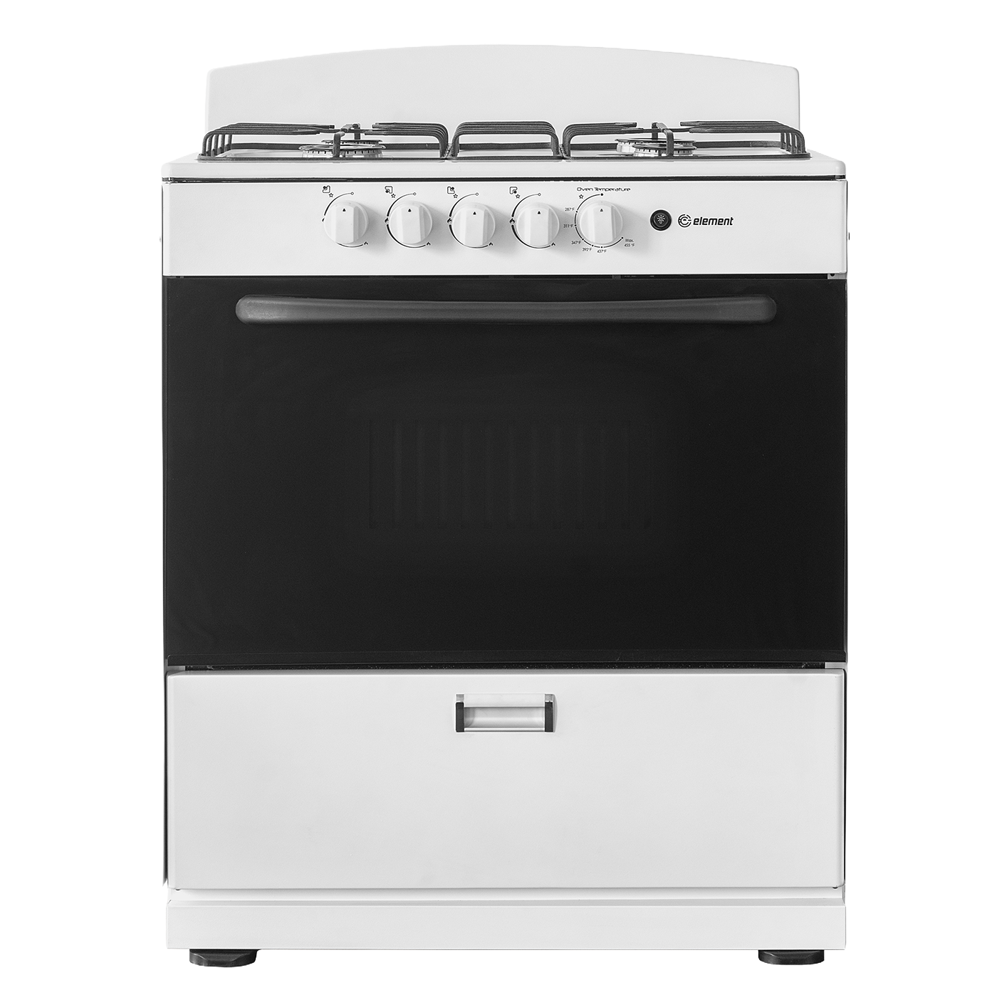 Element Electronics 4.0 cu. ft. 30", 4-Burner Gas Range (EEGR3A4MCCW)