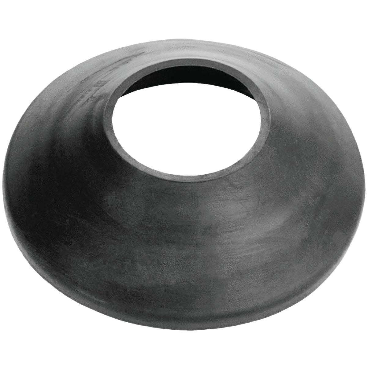 Black rubber rain collar for plumbing parts and repair, providing a watertight seal for home improvement projects under $50