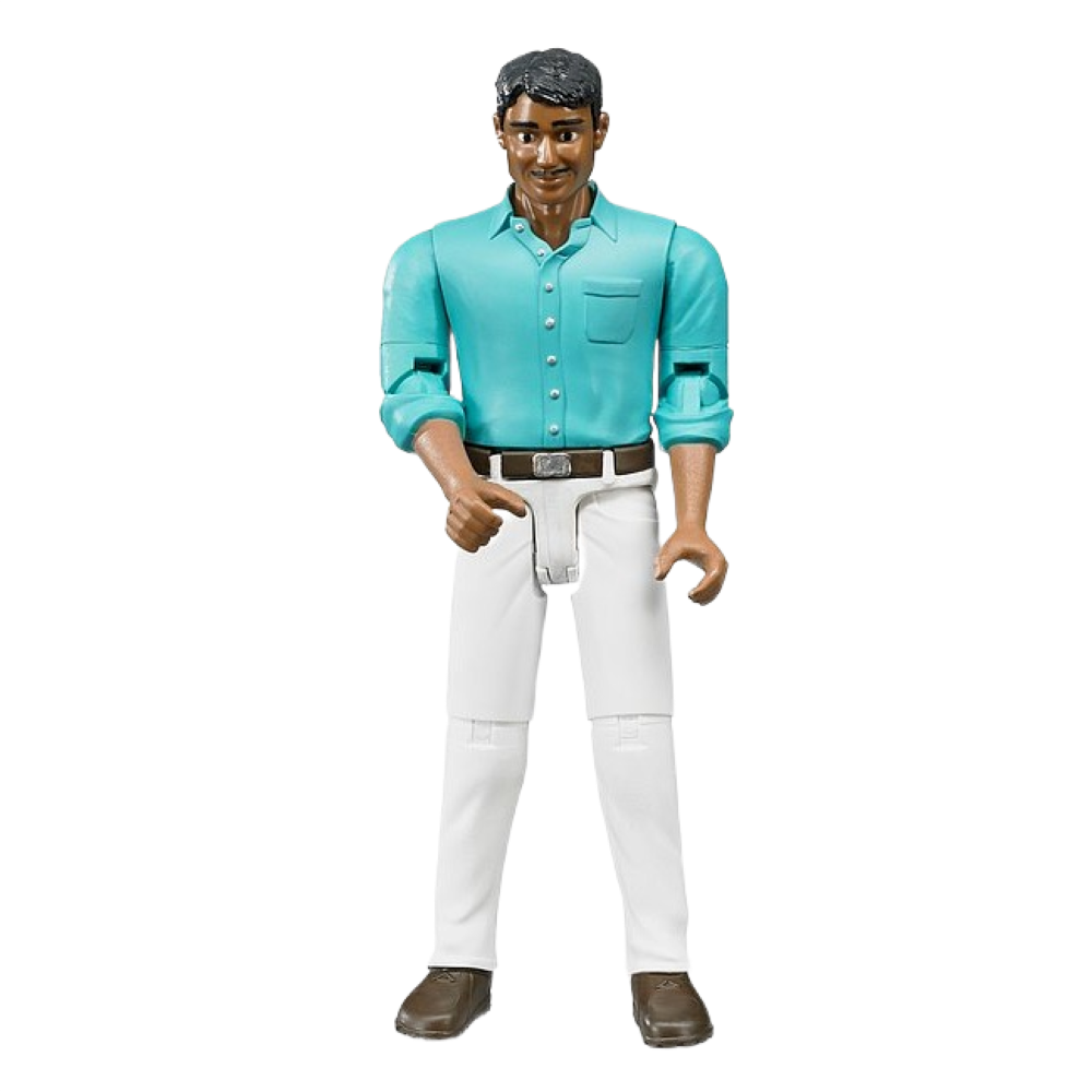 Bruder Man with Medium Skin & White Jeans Action Figure