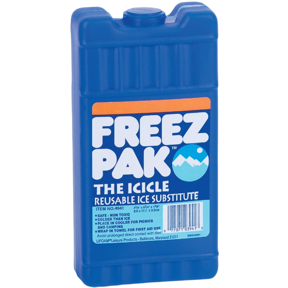 Reusable blue ice pack with rectangular shape designed for cooling and outdoor activities