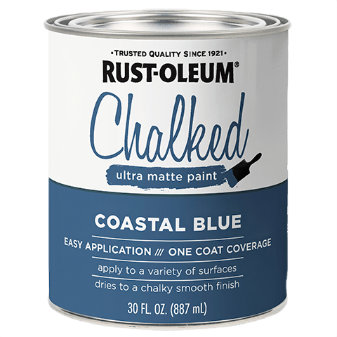 Rust-Oleum Coastal Blue ultra matte chalked paint can for specialty paint and home improvement under $50 collections